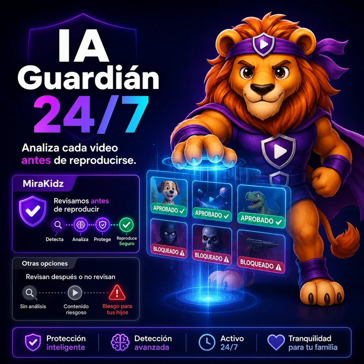 El Guardián IA analiza cada video antes de reproducirlo