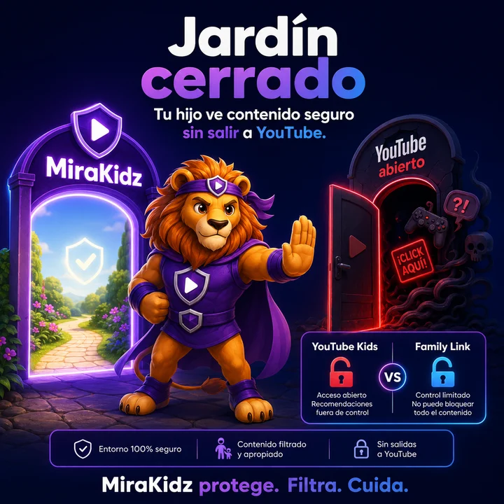Tu hijo ve contenido seguro sin salir a YouTube