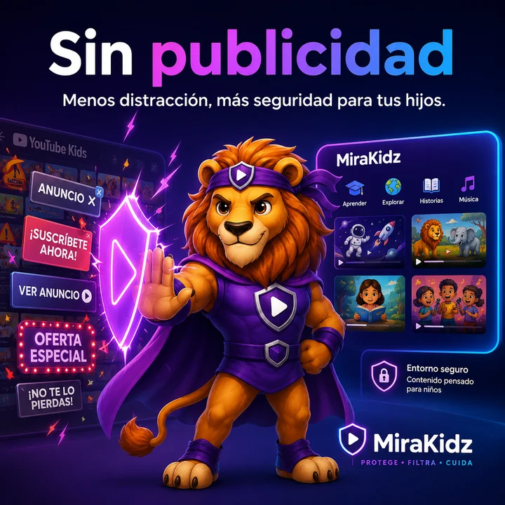 MiraKidz sin publicidad ni distracciones