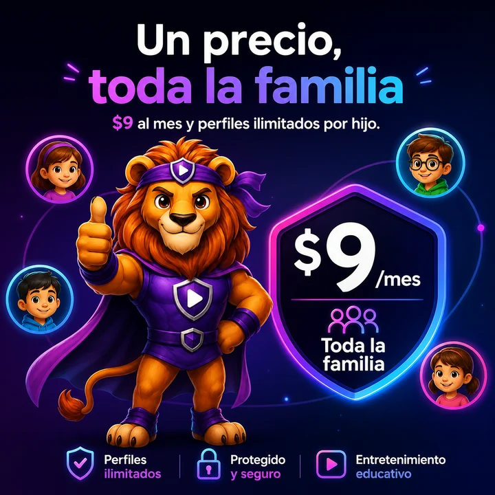 Un precio, toda la familia: $9 al mes y perfiles ilimitados por hijo